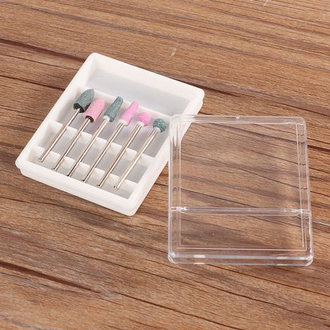 6 têtes de fraises pour ponceuse électrique, kit manucure pédicure professionnel, accessoires soin des ongles 01 (1/4)