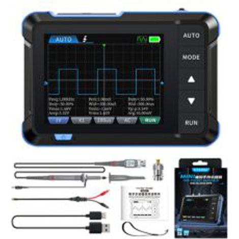 Oscilloscope numérique portable avec générateur de signaux, écran 2,8 pouces, bande passante 1M, débit d'échantillonnage 5MS/s