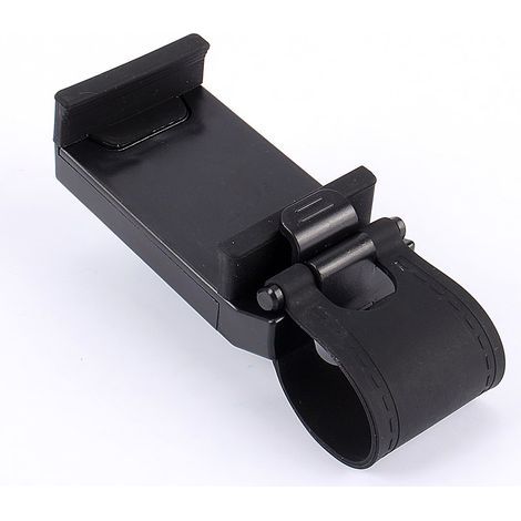 Supporto per telefono da volante per auto e bicicletta, supporto universale per telefono da auto da montare sul volante, materiale in silicone + ABS, facile da installare e rimuovere. (1/5)