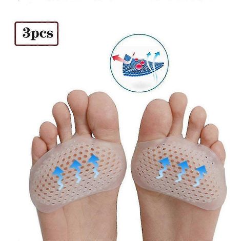 Lot de 3 paires de coussinets pour oignons, soulagement de la métatarsalgie, coussinets en gel, adaptés au travail et à la course à pied. (1/4)