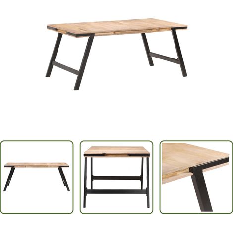 Bois de manguier - Table à manger 180x90x76 cm Bois de manguier massif (1/5)