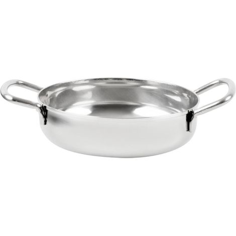 Plat en inox double poignée Table Presentation 125 mm - Ref HY100 - Olympia (1/5)