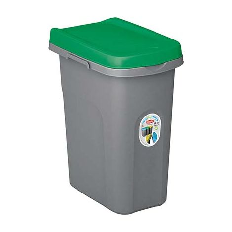 PATTUMIERA IMMONDIZIA ECO SYSTEM STEFANPLAST - VERDE LT 15 CM 33X22 H.CM 41- 2 pezzi