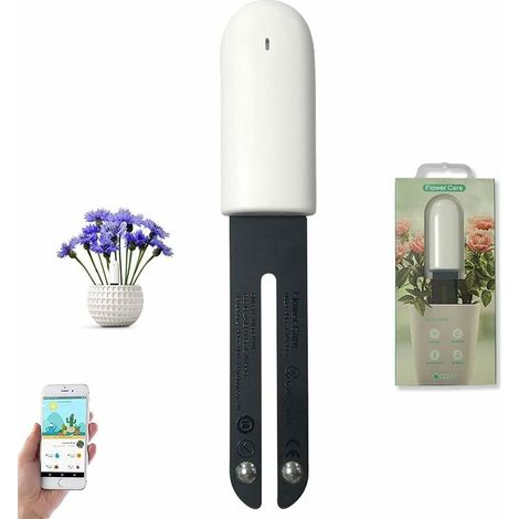 Capteur Humidité Sol, Testeur Humidité Plante, Hygrometre Plante 4 in 1, Intelligente Testeur Humidité Plantes Surveillance Automatique du Niveau D'humidité/Lumière/Fertilité/Température （1 Packs） (1/5)