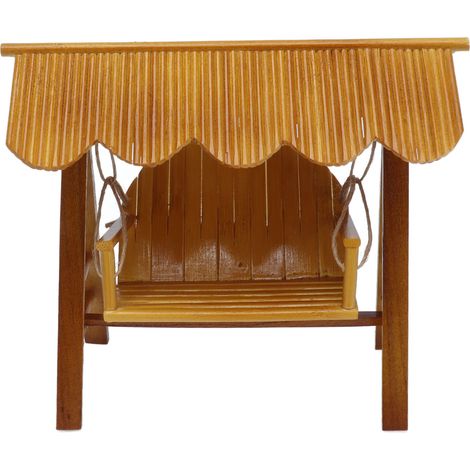 Mini hamac en bois 1:12 meuble miniature scène déco accessoire maison de poupée pour enfants dès 3 ans (1/5)