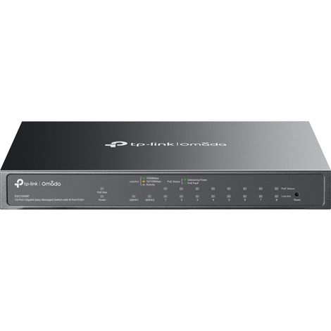 TP-Link Omada ES210GMP network switch Managed Gigabit Ethernet (10/100/1000) Power over Ethernet (PoE) Black (1/5)