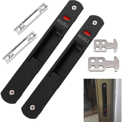 Serrure de porte coulissante,Serrure de fenêtre en alliage de zinc 2PCS (1/5)