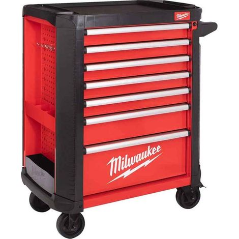 Facom – Caisse à outils mobile 4 compartiments – Servante roulante avec 4 tiroirs – Charge maximale 85 kg – Surface de travail agrandie 25% (1/5)