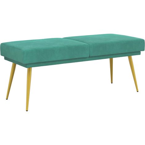 Double-Layered Bench Turquoise 120 x 45 x 46 cm Velvet vidaXL