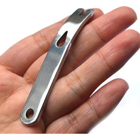 Pied-de-biche de poche en acier inoxydable, pour une utilisation pratique en entretien, réparation et bricolage.-AquaForge (1/4)