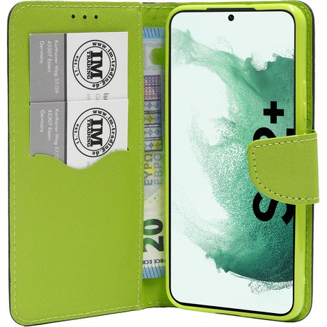 Buch Tasche "Fancy" für SAMSUNG GALAXY S21 (G991F) Blau-Grün (1/5)