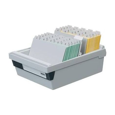 HAN 965-11 Scatola schedario Grigio luminescente Numero max. di schede: 800 Schede DIN A5 orizzontale (1/4)