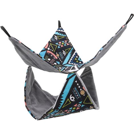 Cage-hamac pour animaux de compagnie, 4 saisons, double couche, suspendue, pour petits animaux comme les hamsters, les furets et les lapins. (1/5)