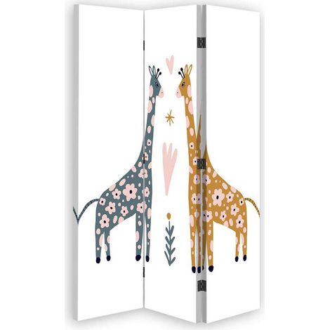 Paravento bilaterale 360, Giraffe colorate - 110x170 (1/5)