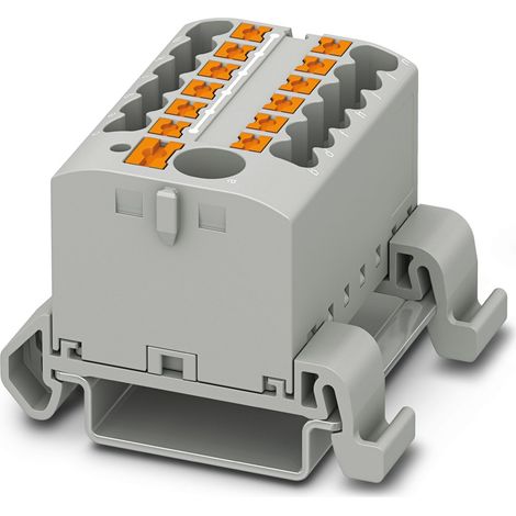PHOENIX CONTACT Bloc de répartition, 3273220, PTFIX 6/12X2,5-NS35A GY