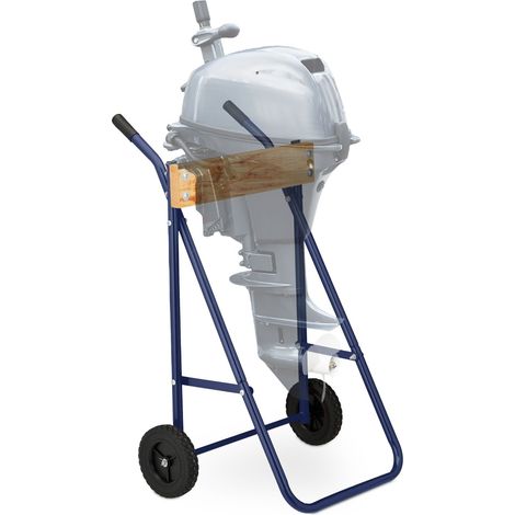 Soporte para motor fueraborda de acero y madera