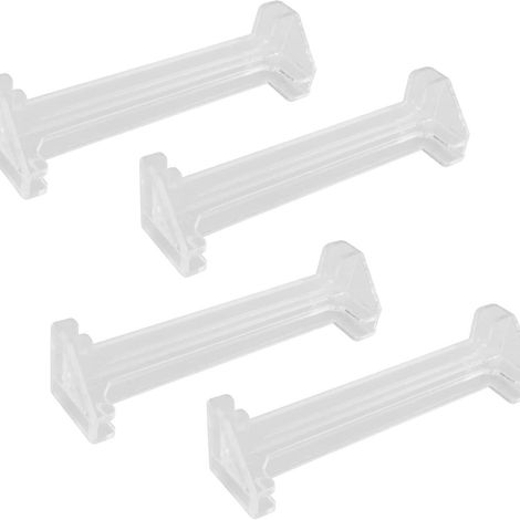 8 protège-coins pour stores vénitiens, cache-poussière transparents en forme de L pour recouvrir les extrémités des rails. (1/5)