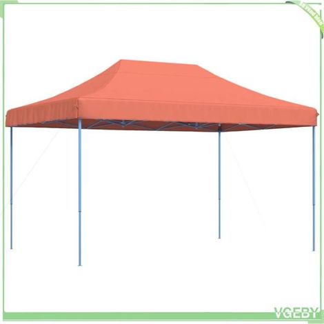Tente de fête pliable pop-up - FAFEICY - 4004965 - Terre cuite - 440x292x315 cm - Cadre acier (1/5)