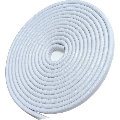 Protecteur de bord de porte en caoutchouc blanc 5M – Clips métalliques intégrés – Protection contre rayures et impacts – Installation rapide (1/4)