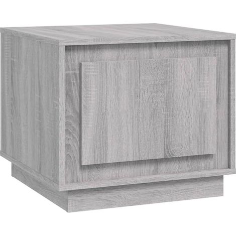 Mesa de centro pequeña mesa auxiliar 51 x 50 x 44 cm madera de ingeniería gris DEC040038