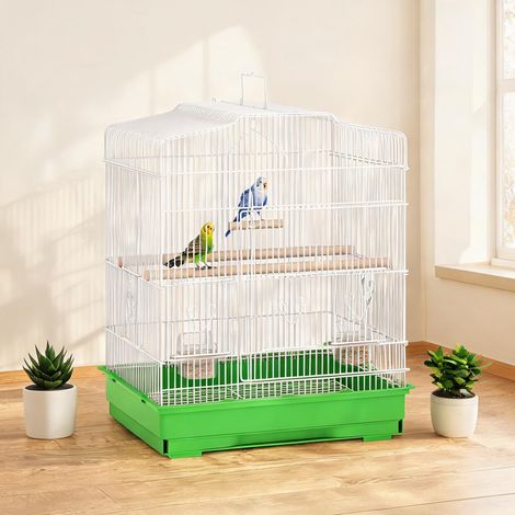 Cage pour oiseaux en acier plastique 46,5 x 36 x 59 cm (1/5)