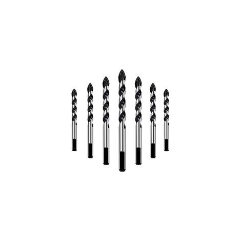 Jeu de 7 forets pour carrelage, verre, béton, pierre, brique, carrelage, céramique et miroirs (3mm 4mm 5mm 6mm 8mm 10mm 12mm)-