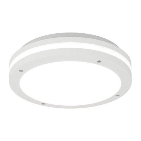 Plafoniera moderna top light soho 30 gx53 led ip54 alluminio policarbonato, finitura metallo bianco