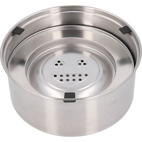 Distributeur d'eau pour chien en acier inoxydable 304, anti-déversement, grande capacité de 3 L, bol à eau pour animaux de compagnie à consommation lente (1/5)