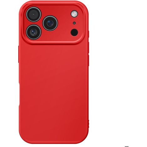 Coque - AVIZAR - iPhone 17 Pro Max - Silicone Souple - Antidérapante - Rouge (1/5)