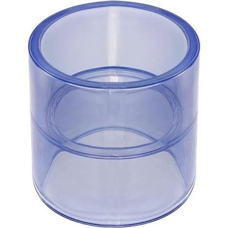Raccord de tuyau en PVC, raccord de tuyau en PVC, teinte bleutée transparente, convient pour annexe 40/80 7,6 cm (1/5)