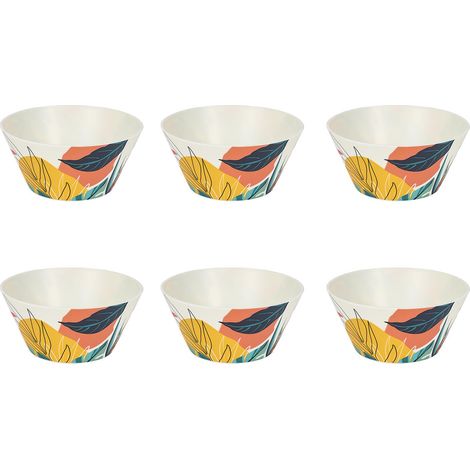 Lot de 6 Bols Réutilisables "Paradis Exotique" 75cl Multicolore (1/4)