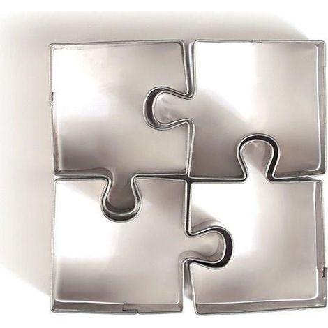 4 mini emporte-pièces inox - Puzzle (1/2)