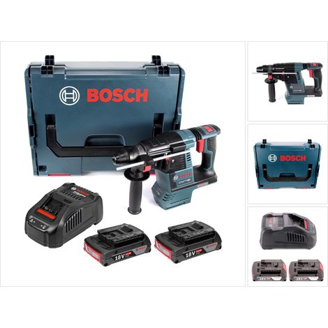 Bosch GBH 18V-26 Akku Bohrhammer 18V 2,6J brushless SDS plus + 2x Akku 2,0Ah + Ladegerät + L-Boxx (1/5)