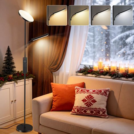 Lampadaire LED Dimmable 42W avec Liseuse, Télécommande Magnétique, 2700-6500K Intensité Variable en Continu, pour le salon, la chambre (1/5)