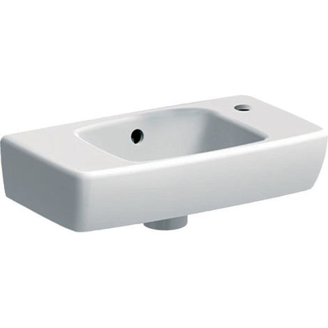 Geberit Handwaschbecken RENOVA COMPACT 450x250mm m ÜL Abl. li HL rechts weiß (1/4)