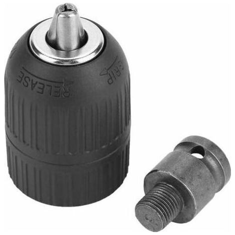 Adaptateur - Mandrin de perçage sans clé 2-13 mm 1/2-20UNF avec adaptateur de mandrin 1/2 pour conversion de clé à chocs (1/4)