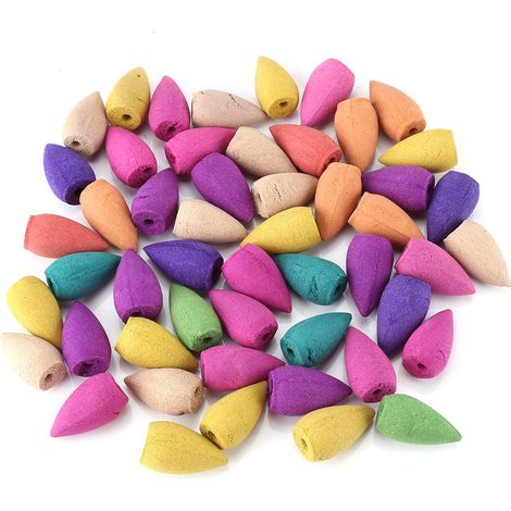 50 Cônes d'Encens Naturels à Contre-Courant pour Aromathérapie et Relaxation à la Maison (1/5)