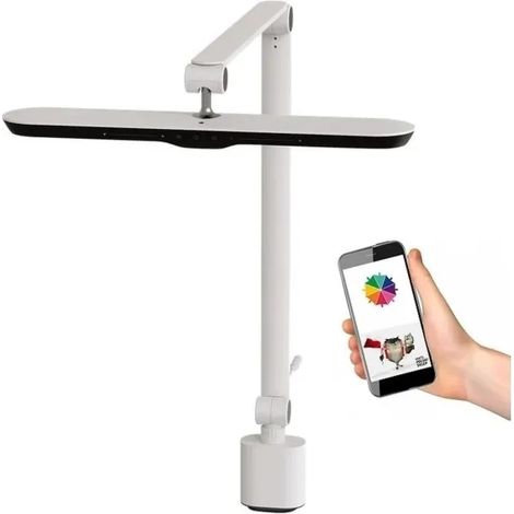 Lampe de table LED avec pince, pour une utilisation de chevet, au bureau, au salon ou en décoration, pour un usage quotidien en intérieur.-AquaForge (1/2)