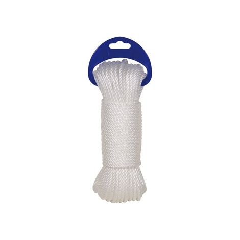 CUERDA POLIETILENO CABLEADA 4 CABOS Ø 5 MM 10 MT BLANCO - 434309001644
