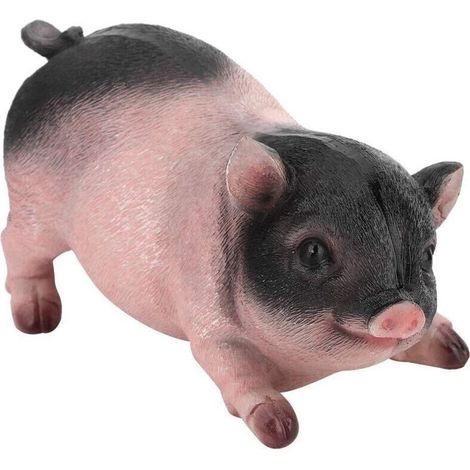Petite Statue de Cochon pour Le Jardin Statue de Résine Cochon Sculpture Jardin Animaux Résine Petit Cochon Animal Figurines Sculptures Décoration de La Maison Pelouse Jardin Patio Ornements