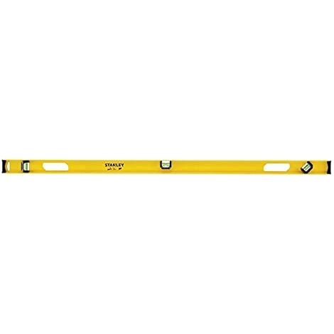 Stanley – Niveau à bulle 120cm – Précision 2,0 mm/m – 3 flacons pour angles 180°/90°/45° – 42076
