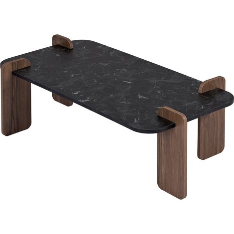 Couchtisch aus Holz "Fuchs" - 120 x 60 x 35 cm - Schwarz