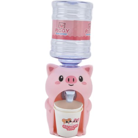 Niedlicher, rosafarbener Miniatur-Getränkespender in Schweinchenform – Puppenhaus-Accessoire für Kinder (1/5)