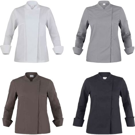 Giblors Agata Damen-Kochjacke - XS - Grau