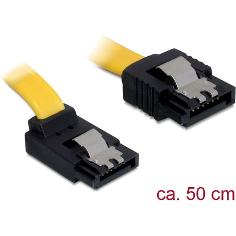 Delock cable sata 6 gb/s up/straight metal 50 cm
