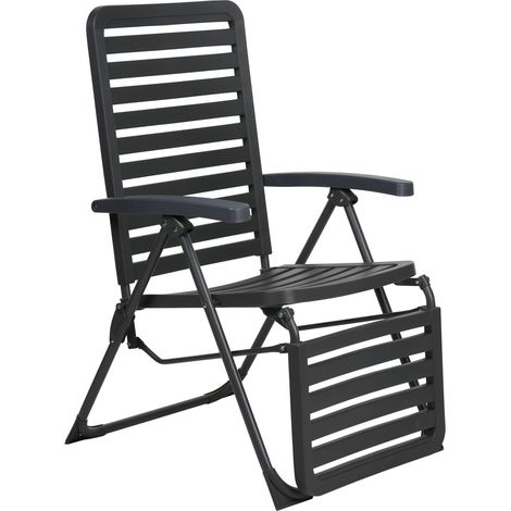 Lifetime chaise de jardin Noir H151xl62xL104cm (1/3)