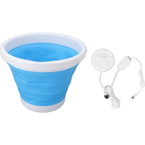 Nettoyeur ultrasonique portable 5L, seau pliable USB, machine à laver pour sous-vêtements et chaussettes de bébé, bleu-AquaForge (1/5)