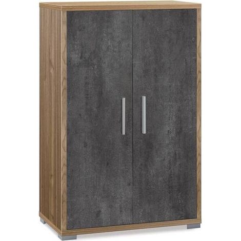 UFFICIO DOUBLE MOBILE 2A 110X71 NOCE ST/OSS NERO