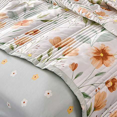 Couette légère en coton lavable, idéale pour l'été, pour enfants et adultes (type 3, 150 x 200 cm). (1/4)