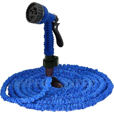 Expandable Flexible Garden Hose, 50FT Durable Water Hose with 8 Function Spray Nozzle and Triple Layer Latex Core, Leakproof Lightweight Water Pipe for Garden Watering Washing (1/5)